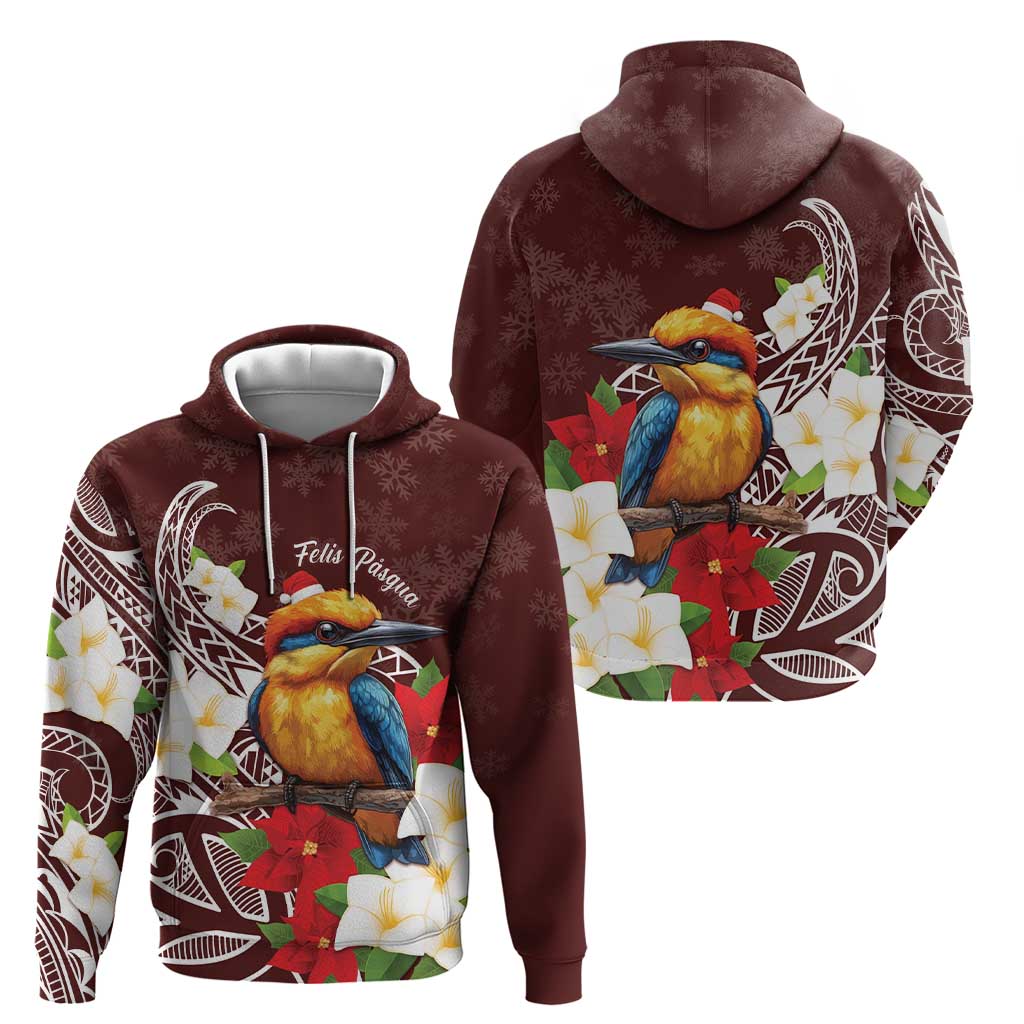 Felis Pasgua Guam Hoodie Christmas Sihek Kingfisher with Guasali LT7 - Polynesian Pride