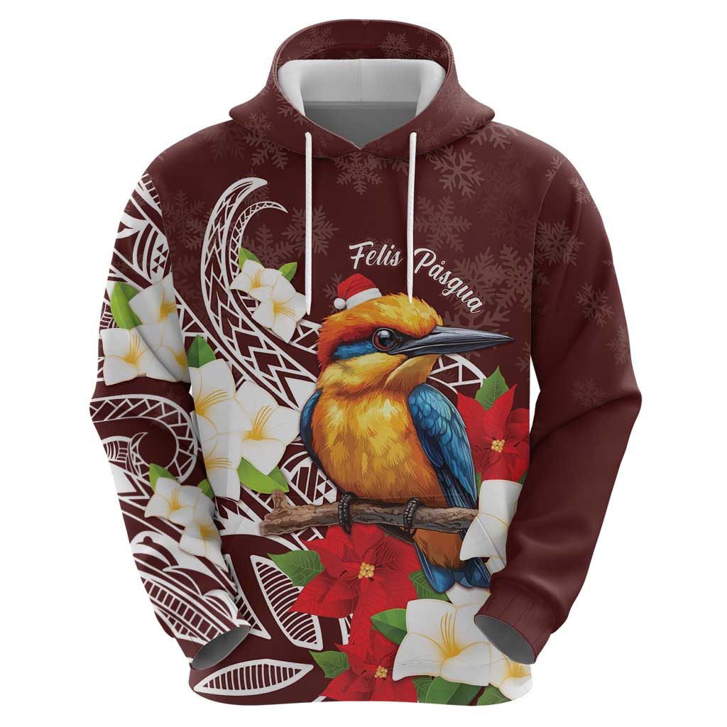 Felis Pasgua Guam Hoodie Christmas Sihek Kingfisher with Guasali LT7 - Polynesian Pride