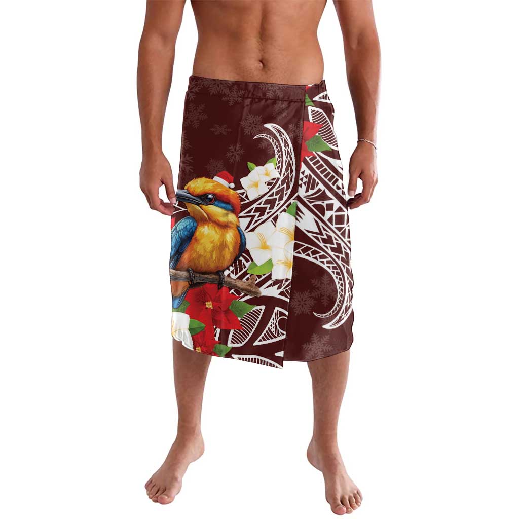 Felis Pasgua Guam Lavalava Christmas Sihek Kingfisher with Guasali LT7 Crimson - Polynesian Pride