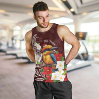 Felis Pasgua Guam Men Tank Top Christmas Sihek Kingfisher with Guasali LT7 Crimson - Polynesian Pride