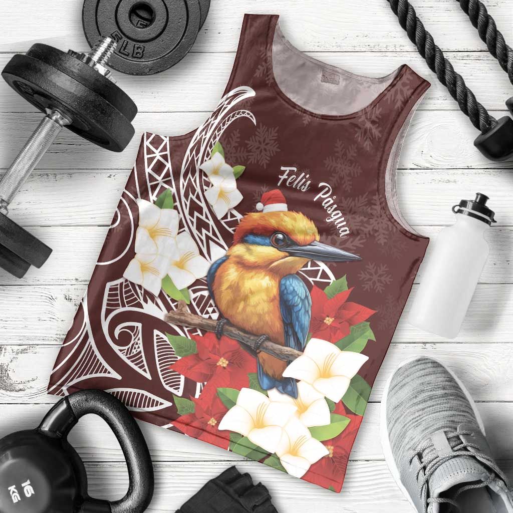 Felis Pasgua Guam Men Tank Top Christmas Sihek Kingfisher with Guasali LT7 - Polynesian Pride