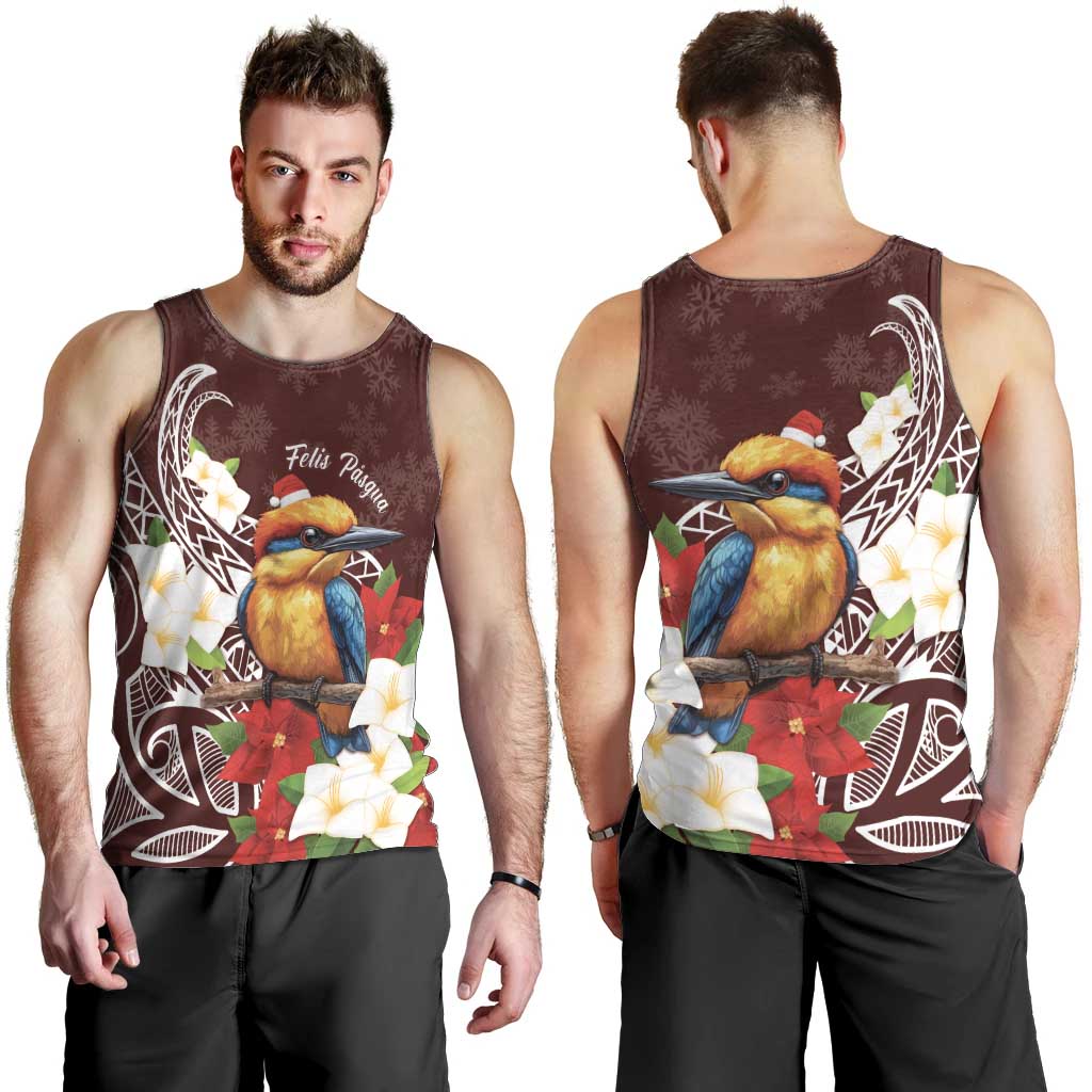 Felis Pasgua Guam Men Tank Top Christmas Sihek Kingfisher with Guasali LT7 - Polynesian Pride