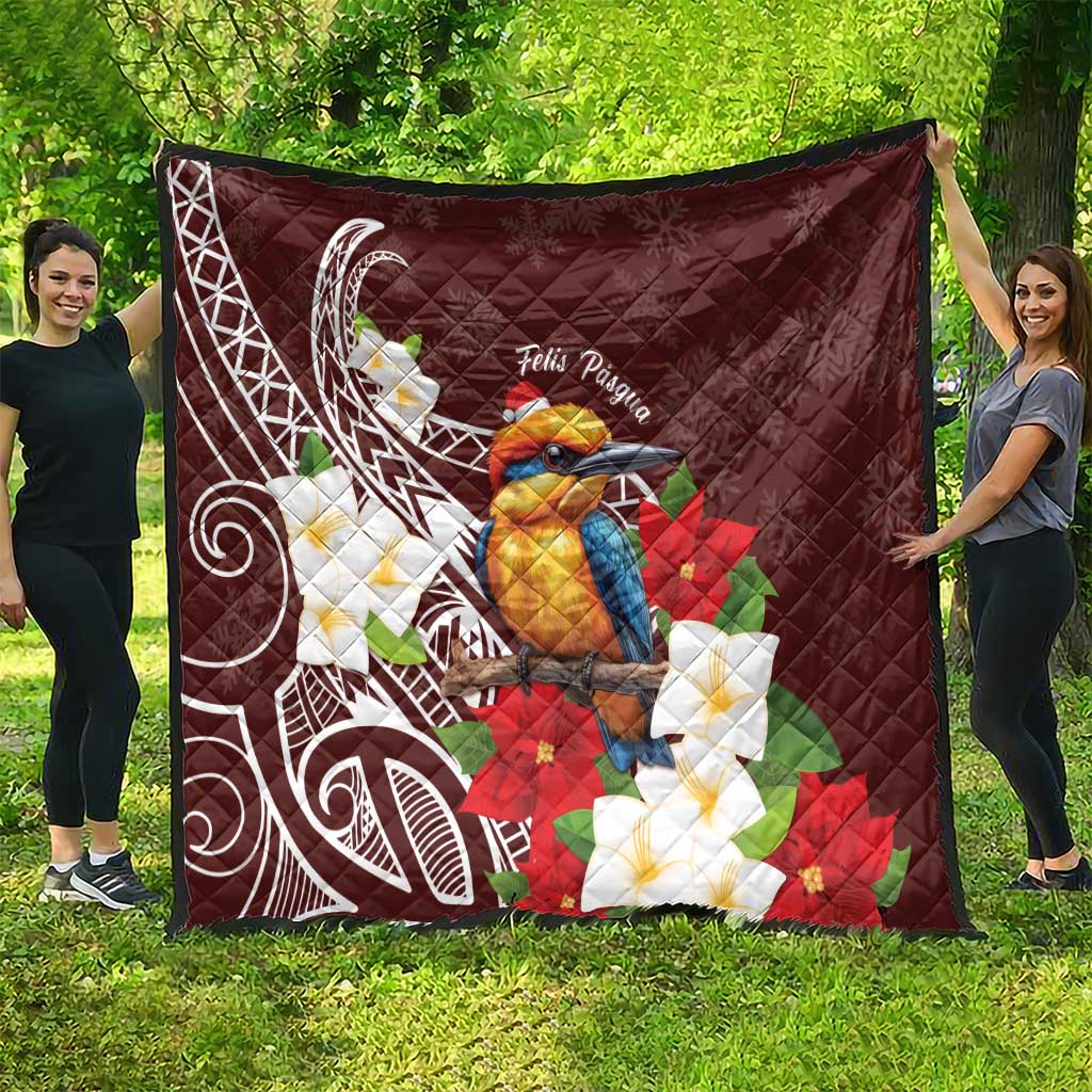 Felis Pasgua Guam Quilt Christmas Sihek Kingfisher with Guasali LT7 - Polynesian Pride