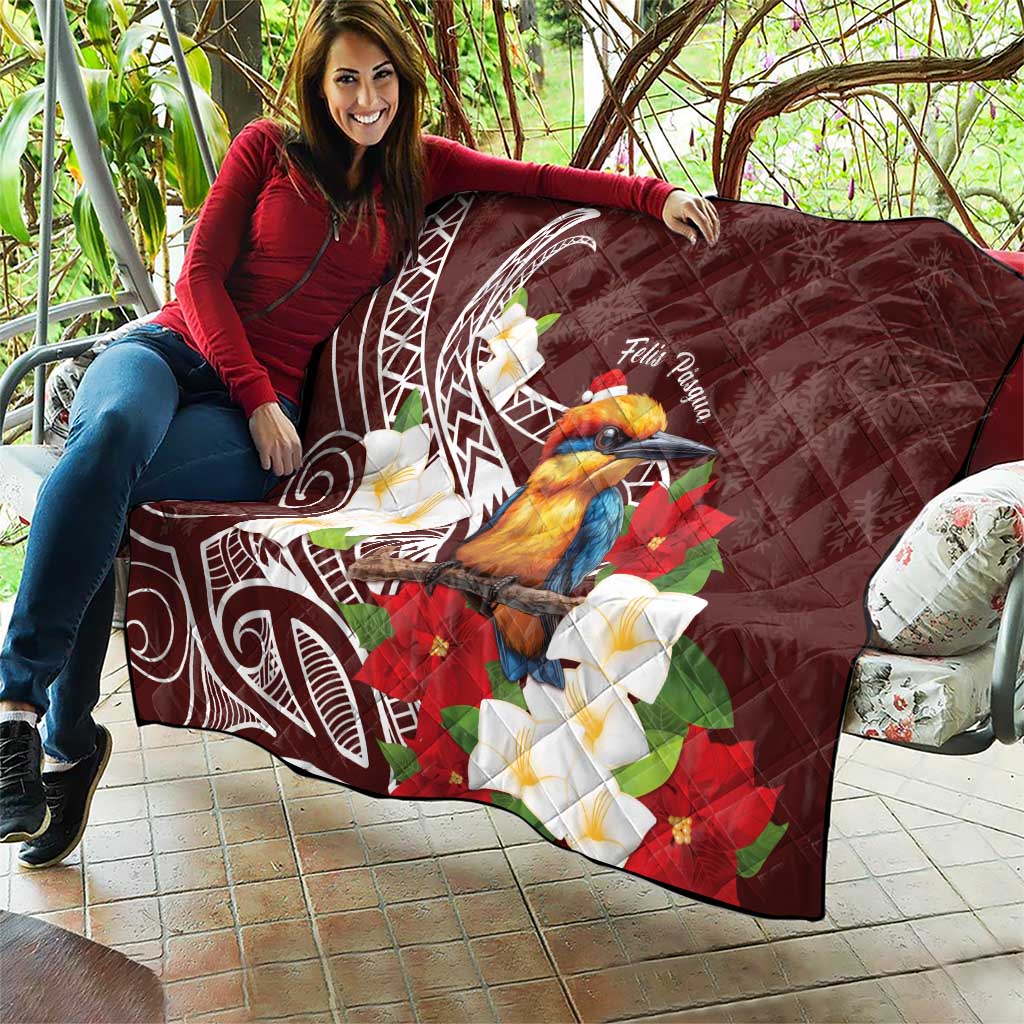 Felis Pasgua Guam Quilt Christmas Sihek Kingfisher with Guasali LT7 - Polynesian Pride
