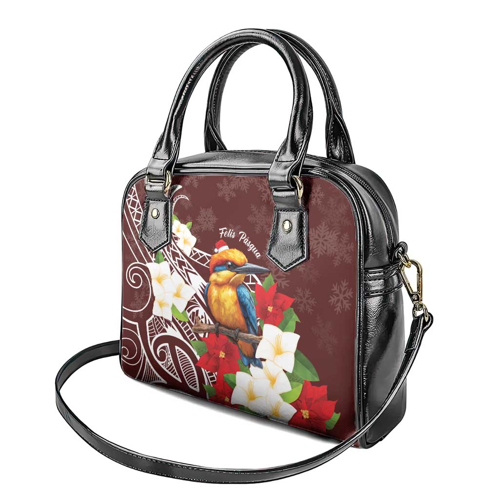 Felis Pasgua Guam Shoulder Handbag Christmas Sihek Kingfisher with Guasali LT7 - Polynesian Pride