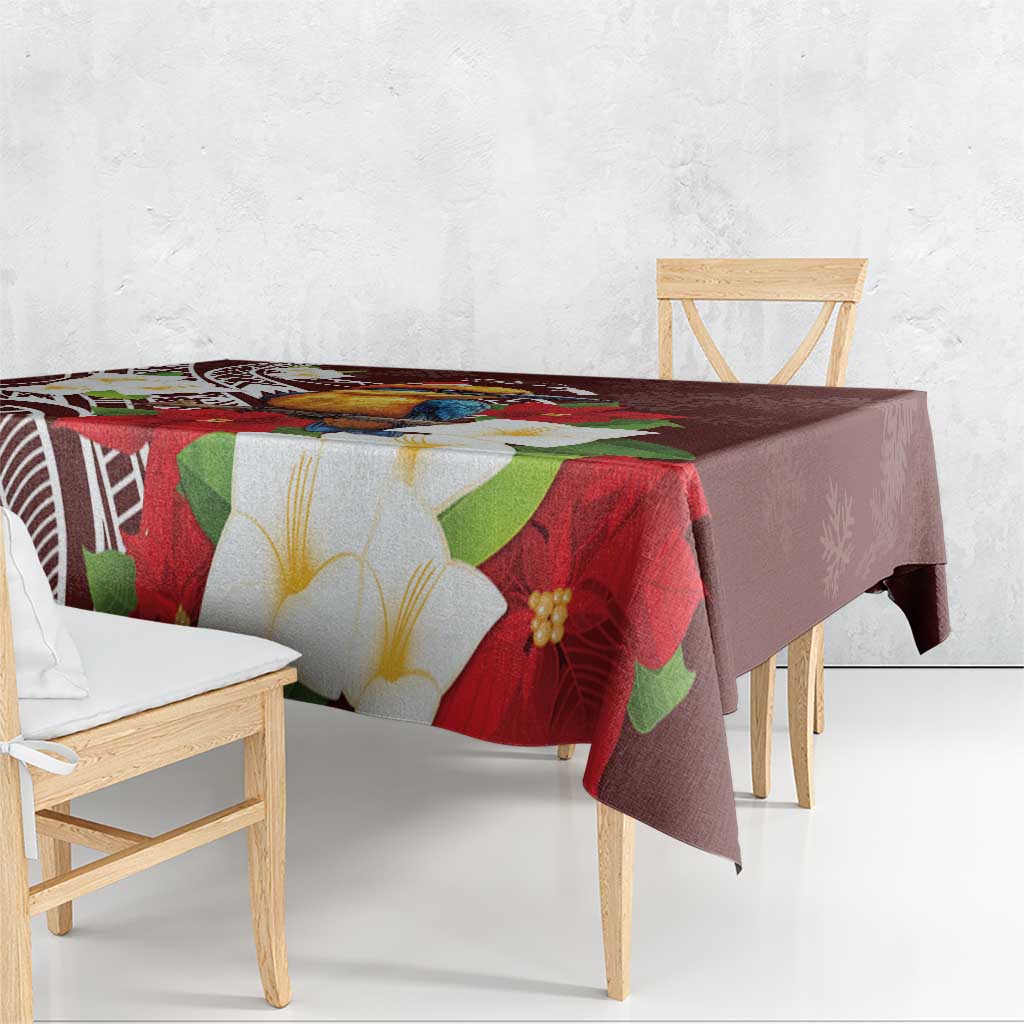 Felis Pasgua Guam Tablecloth Christmas Sihek Kingfisher with Guasali LT7 - Polynesian Pride