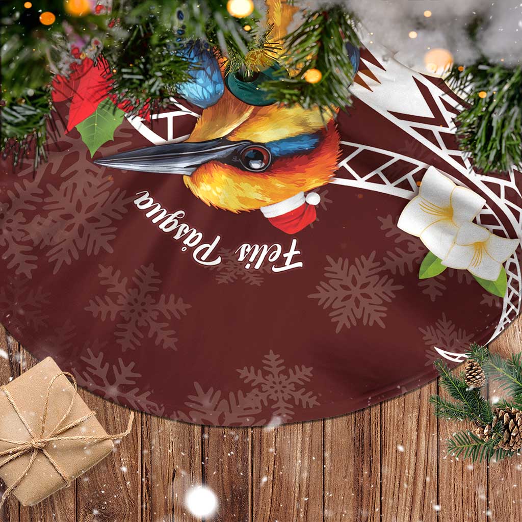 Felis Pasgua Guam Tree Skirt Christmas Sihek Kingfisher with Guasali LT7 - Polynesian Pride