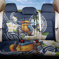 Hafa Adai Guam Back Car Seat Cover Sihek Guam Kingfisher with Guasali LT7 One Size Navy Blue - Polynesian Pride