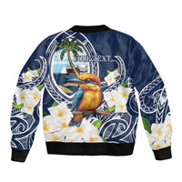 Hafa Adai Guam Bomber Jacket Sihek Guam Kingfisher with Guasali LT7 - Polynesian Pride