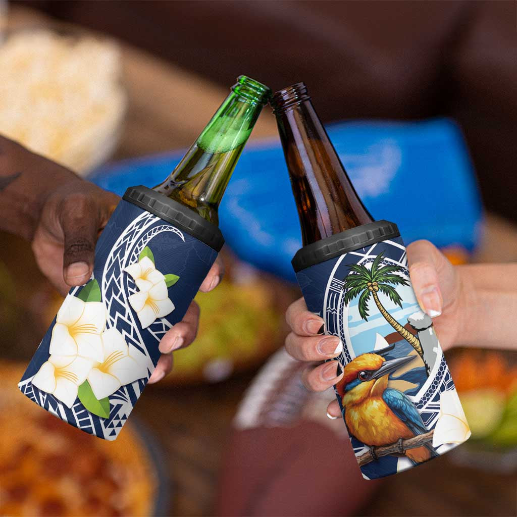 Hafa Adai Guam 4 in 1 Can Cooler Tumbler Sihek Guam Kingfisher with Guasali LT7 - Polynesian Pride