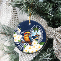 Hafa Adai Guam Ceramic Ornament Sihek Guam Kingfisher with Guasali LT7 - Polynesian Pride