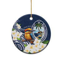 Hafa Adai Guam Ceramic Ornament Sihek Guam Kingfisher with Guasali LT7 - Polynesian Pride
