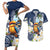 Hafa Adai Guam Couples Matching Short Sleeve Bodycon Dress and Hawaiian Shirt Sihek Guam Kingfisher with Guasali