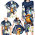 Hafa Adai Guam Family Matching Long Sleeve Bodycon Dress and Hawaiian Shirt Sihek Guam Kingfisher with Guasali