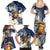 Hafa Adai Guam Family Matching Summer Maxi Dress and Hawaiian Shirt Sihek Guam Kingfisher with Guasali