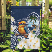Hafa Adai Guam Garden Flag Sihek Guam Kingfisher with Guasali LT7 Garden Flag Navy Blue - Polynesian Pride