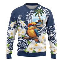 Hafa Adai Guam Ugly Christmas Sweater Sihek Guam Kingfisher with Guasali LT7 - Polynesian Pride