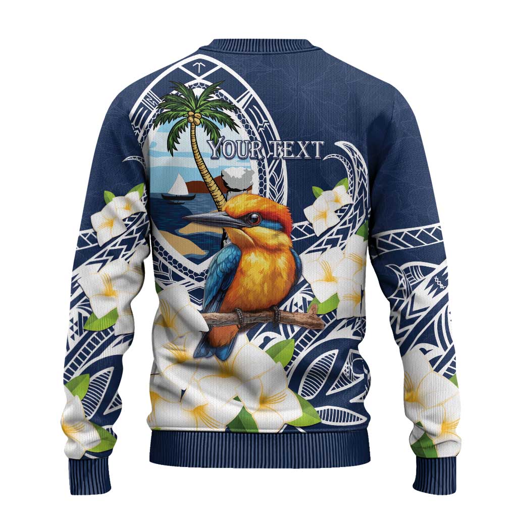 Hafa Adai Guam Ugly Christmas Sweater Sihek Guam Kingfisher with Guasali LT7 - Polynesian Pride
