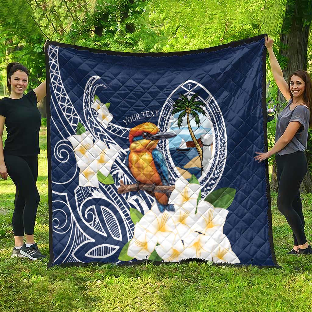 Hafa Adai Guam Quilt Sihek Guam Kingfisher with Guasali LT7 - Polynesian Pride