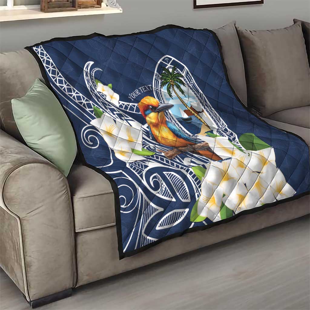 Hafa Adai Guam Quilt Sihek Guam Kingfisher with Guasali LT7 - Polynesian Pride