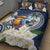 Hafa Adai Guam Quilt Bed Set Sihek Guam Kingfisher with Guasali