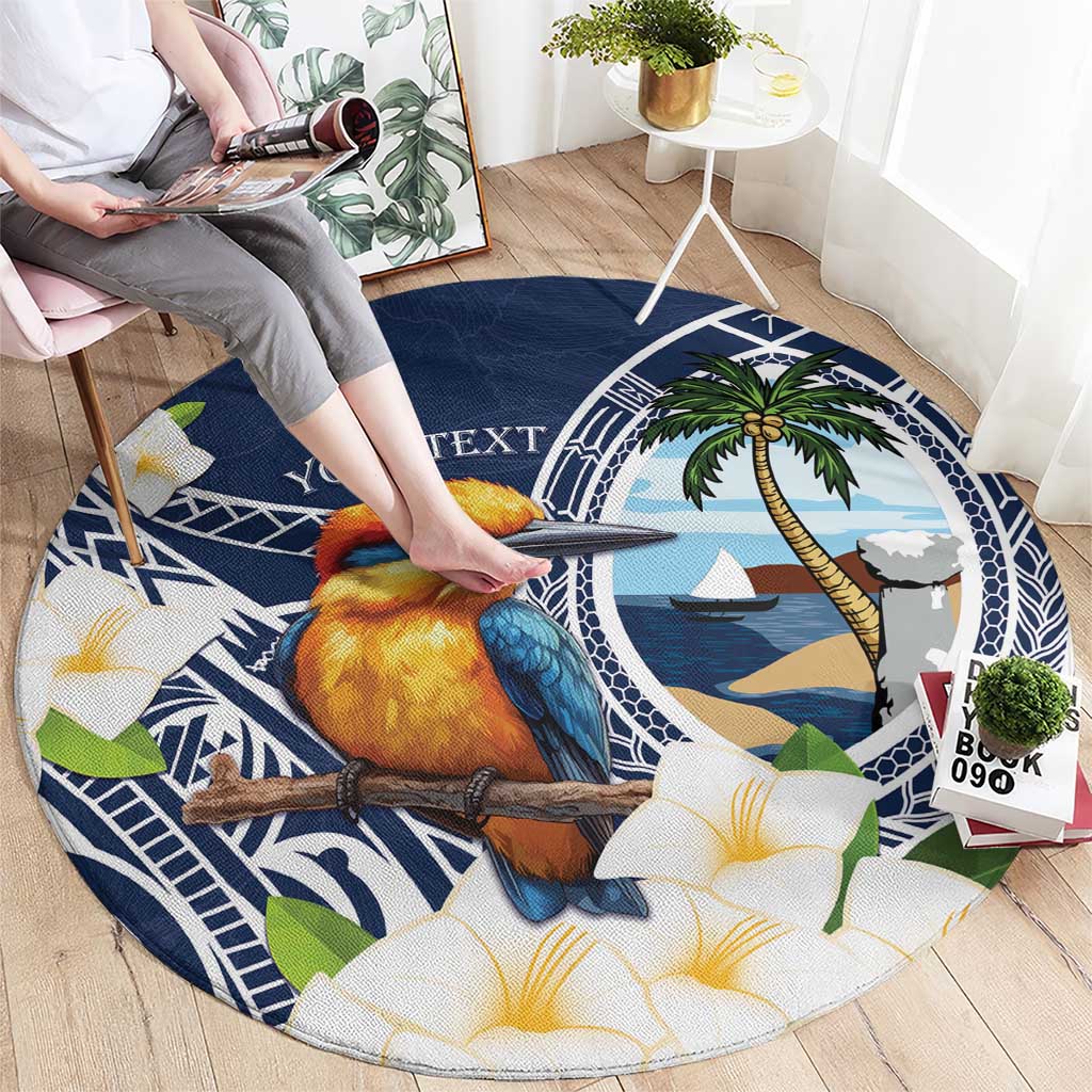 Hafa Adai Guam Round Carpet Sihek Guam Kingfisher with Guasali LT7 - Polynesian Pride