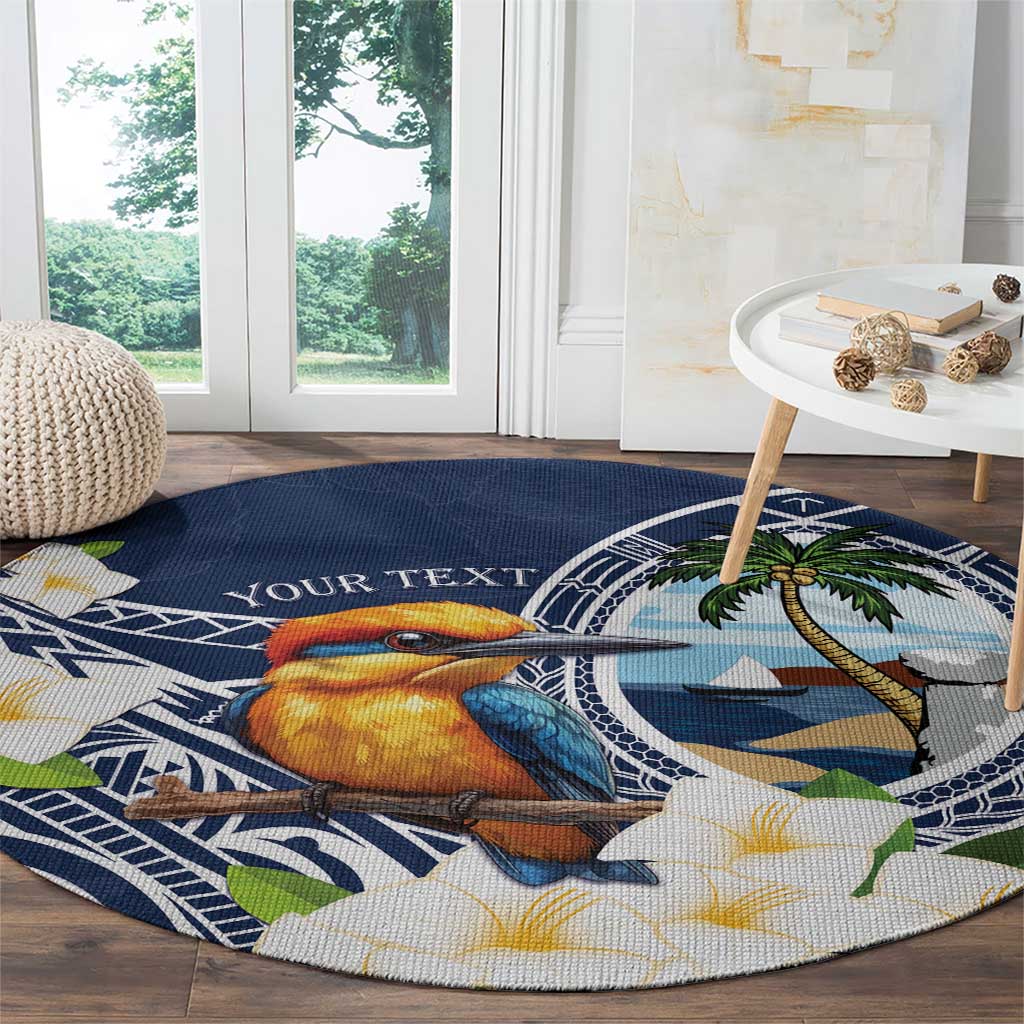 Hafa Adai Guam Round Carpet Sihek Guam Kingfisher with Guasali LT7 - Polynesian Pride