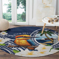 Hafa Adai Guam Round Carpet Sihek Guam Kingfisher with Guasali LT7 - Polynesian Pride