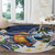 Hafa Adai Guam Round Carpet Sihek Guam Kingfisher with Guasali