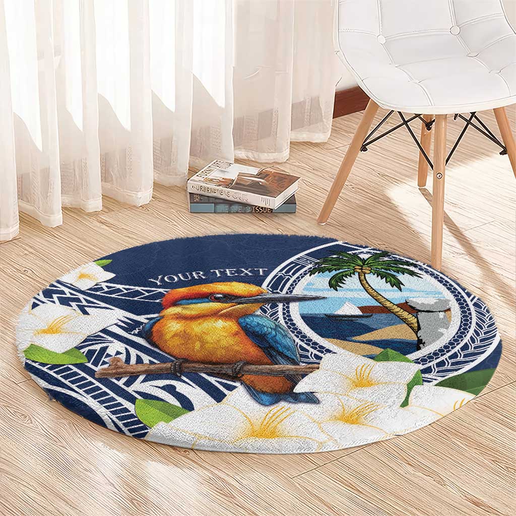 Hafa Adai Guam Round Carpet Sihek Guam Kingfisher with Guasali LT7 - Polynesian Pride