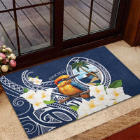 Hafa Adai Guam Rubber Doormat Sihek Guam Kingfisher with Guasali LT7 - Polynesian Pride