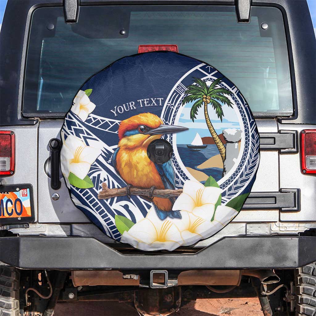 Hafa Adai Guam Spare Tire Cover Sihek Guam Kingfisher with Guasali