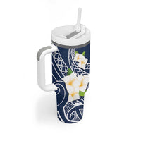 Hafa Adai Guam Tumbler With Handle Sihek Guam Kingfisher with Guasali LT7 - Polynesian Pride