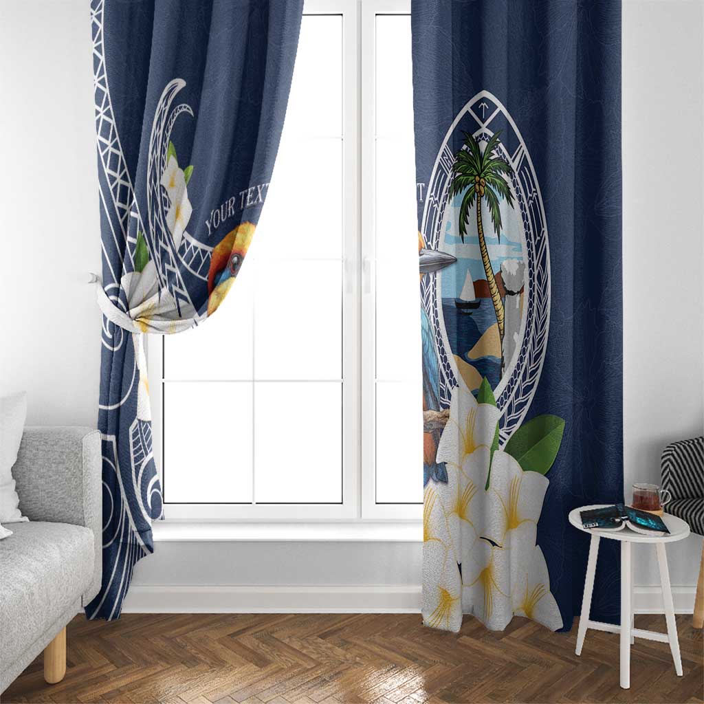 Hafa Adai Guam Window Curtain Sihek Guam Kingfisher with Guasali LT7 - Polynesian Pride