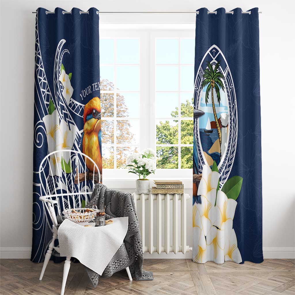 Hafa Adai Guam Window Curtain Sihek Guam Kingfisher with Guasali LT7 - Polynesian Pride