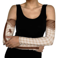 Aloha Hawaii Cowboys Paniolo Arm Sleeves Beige Palaka LT7 - Polynesian Pride