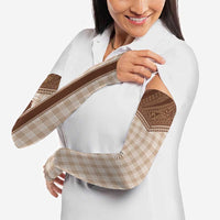 Aloha Hawaii Cowboys Paniolo Arm Sleeves Beige Palaka LT7 - Polynesian Pride