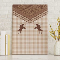 Aloha Hawaii Cowboys Paniolo Canvas Wall Art Beige Palaka LT7 Without Frame Beige - Polynesian Pride