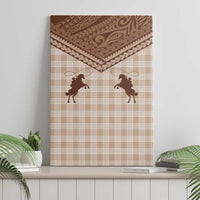 Aloha Hawaii Cowboys Paniolo Canvas Wall Art Beige Palaka LT7 - Polynesian Pride