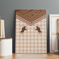 Aloha Hawaii Cowboys Paniolo Canvas Wall Art Beige Palaka LT7 - Polynesian Pride