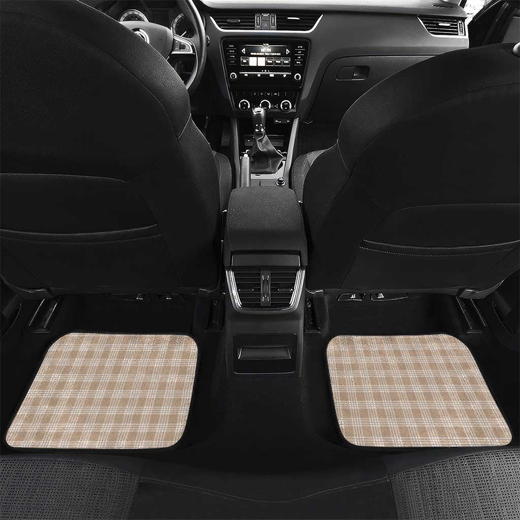 Aloha Hawaii Cowboys Paniolo Car Mats Beige Palaka LT7 Set 2pcs - Back Beige - Polynesian Pride