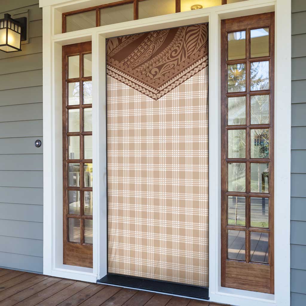 Aloha Hawaii Cowboys Paniolo Door Cover Beige Palaka LT7 - Polynesian Pride