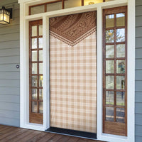 Aloha Hawaii Cowboys Paniolo Door Cover Beige Palaka LT7 - Polynesian Pride