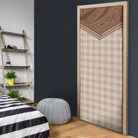 Aloha Hawaii Cowboys Paniolo Door Cover Beige Palaka LT7 - Polynesian Pride