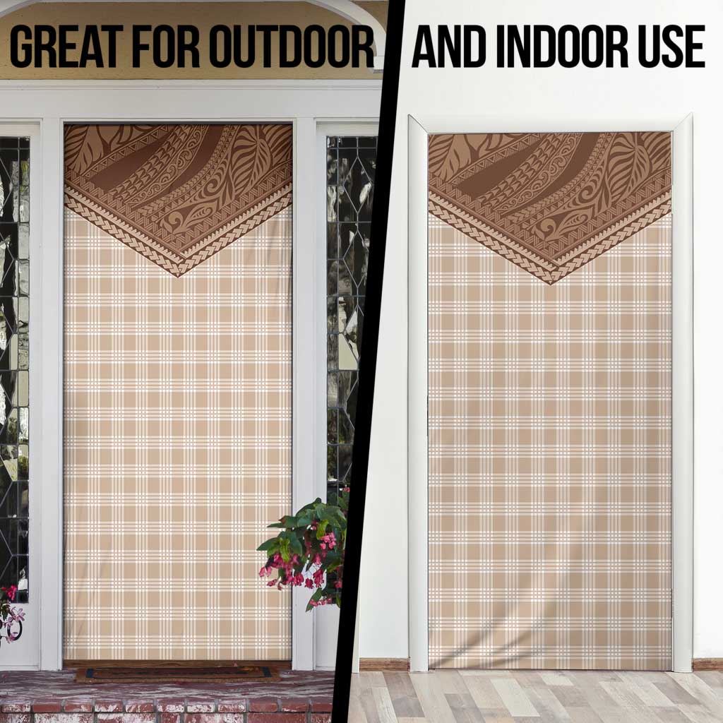 Aloha Hawaii Cowboys Paniolo Door Cover Beige Palaka LT7 - Polynesian Pride