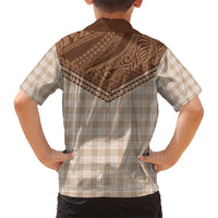 Aloha Hawaii Cowboys Paniolo Kid Hawaiian Shirt Beige Palaka LT7 - Polynesian Pride