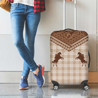 Aloha Hawaii Cowboys Paniolo Luggage Cover Beige Palaka LT7 - Polynesian Pride