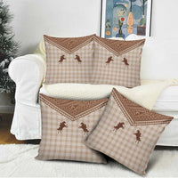 Aloha Hawaii Cowboys Paniolo Pillow Cover Beige Palaka LT7 - Polynesian Pride