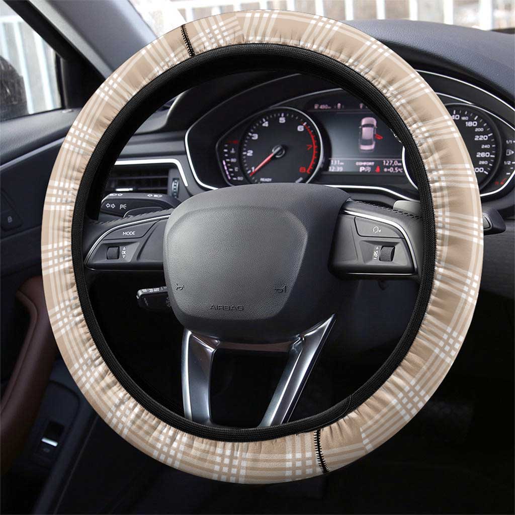 Aloha Hawaii Cowboys Paniolo Steering Wheel Cover Beige Palaka LT7 - Polynesian Pride