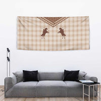 Aloha Hawaii Cowboys Paniolo Tapestry Beige Palaka LT7 - Polynesian Pride